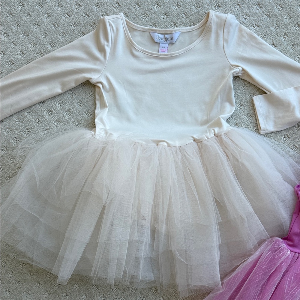 I Love Plum 6Y Tulle Ballet Dress (Cream)